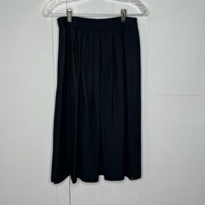 VTG F. A. Chatta Classic Wool Skirt Black vintage 80s